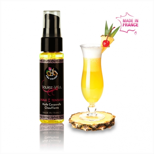 Huile de massage chauffante et gourmande Piña Colada