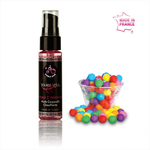 Huile de massage chauffante et gourmande BubbleGum