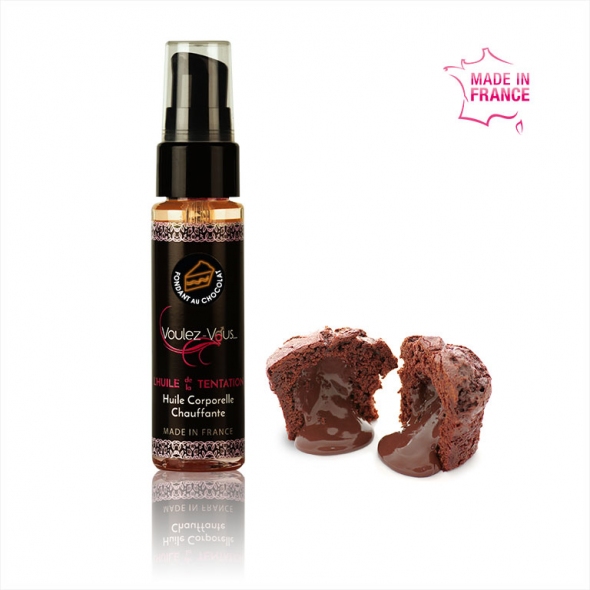 Huile de massage chauffante et gourmande Fondant Chocolat