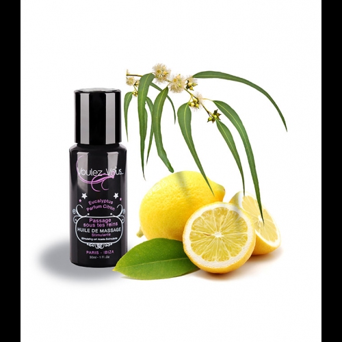 Massage oil Stimulante PASSAGE SOUS TES REINS - Eucalyptus - Lemon