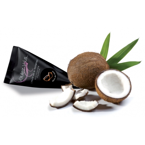 Huile de massage chauffante et gourmande Noix de Coco